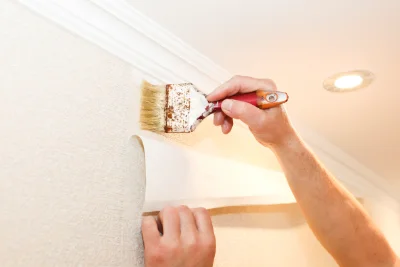 Pose de papier peint à Perrignier — revêtements muraux et toiles de verre